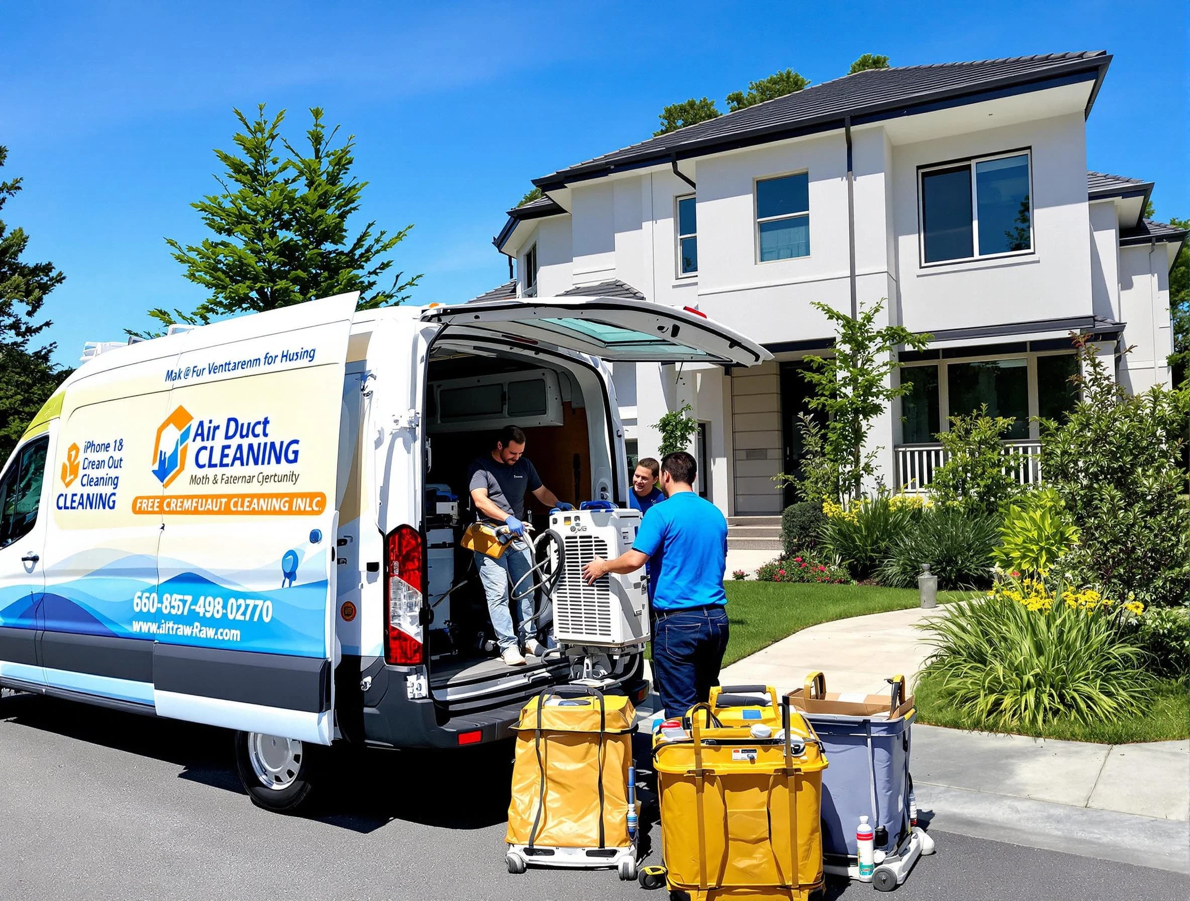 Johns Creek Air Duct Cleaning technician performing professional air duct cleaning in Johns Creek