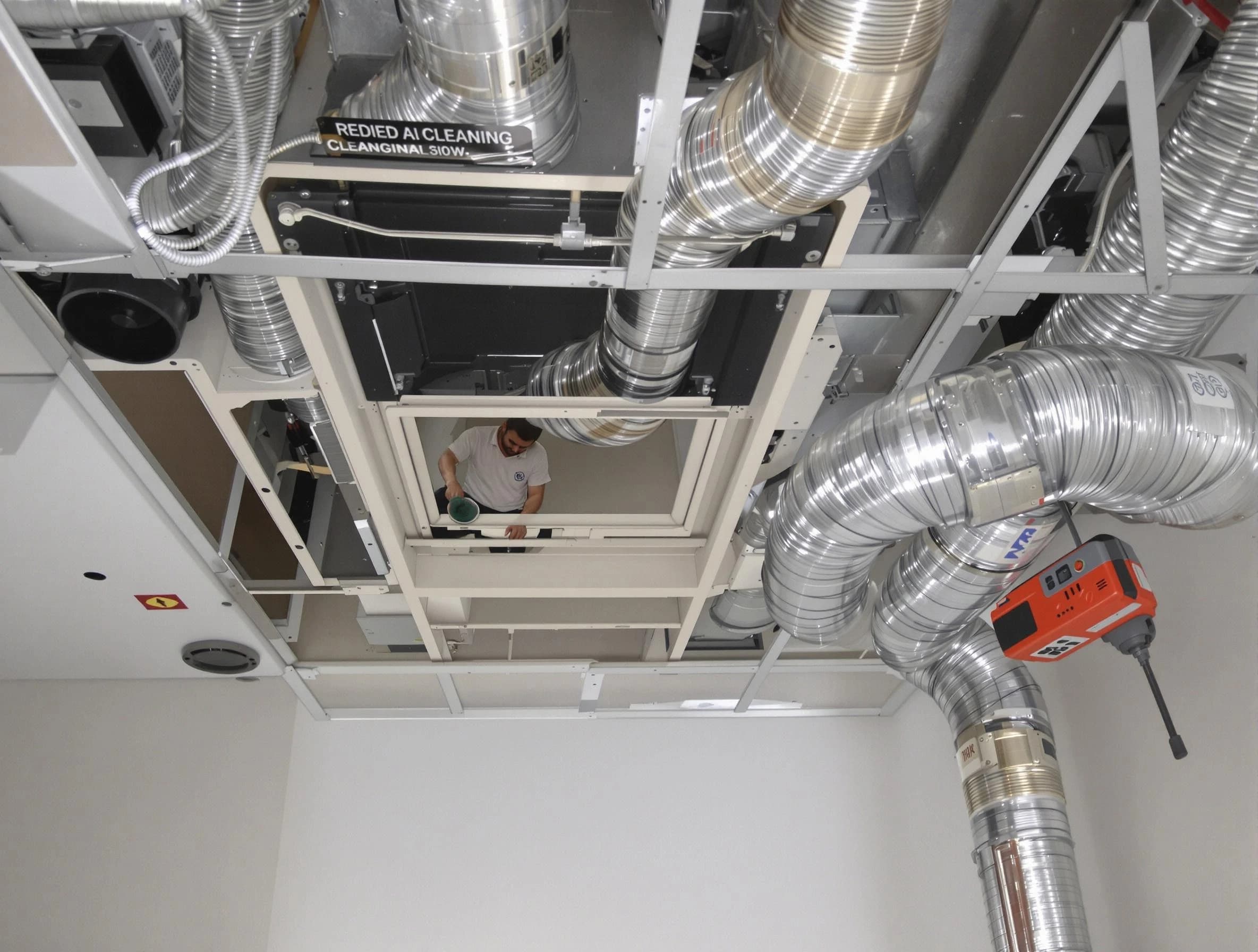 Johns Creek Air Duct Cleaning technician performing detailed central duct system cleaning in Johns Creek