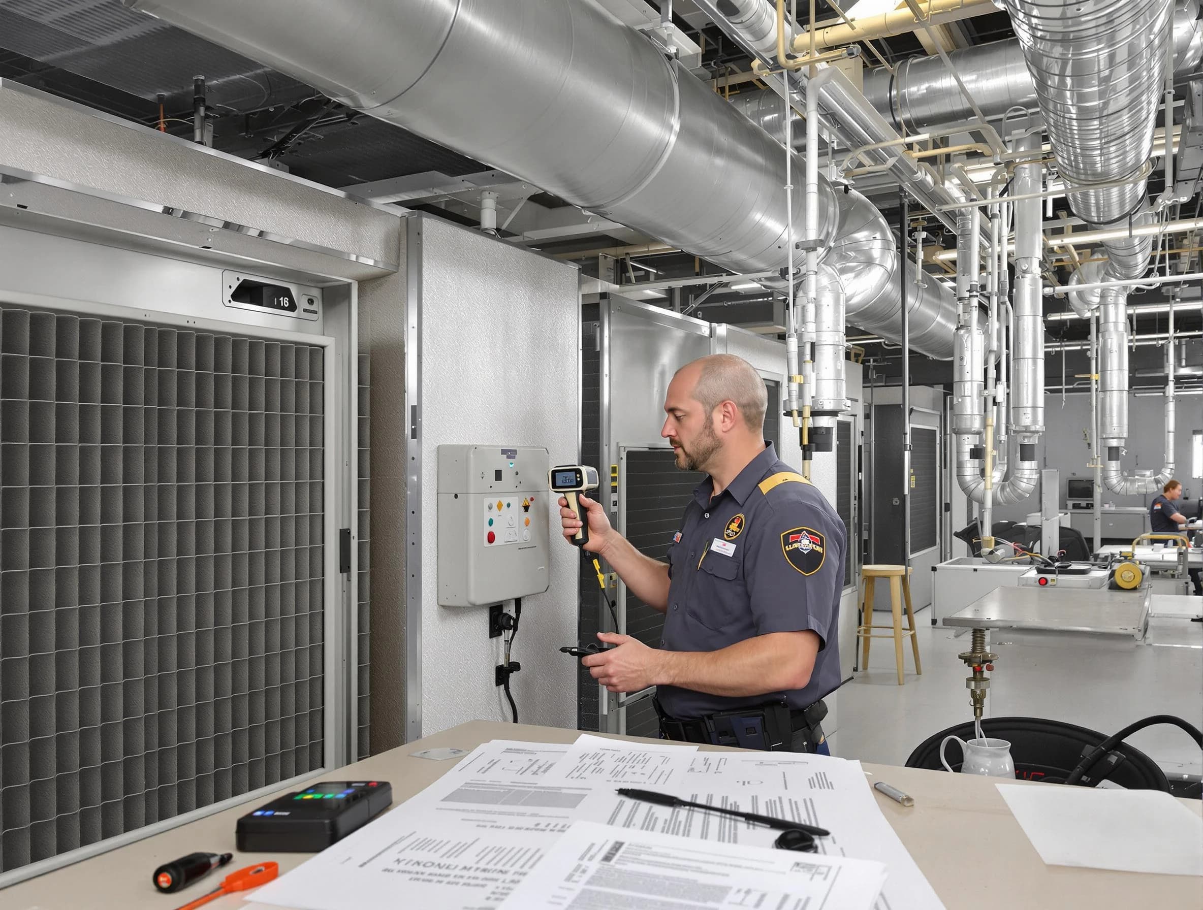 Professional filter system inspection by Johns Creek Air Duct Cleaning in Johns Creek