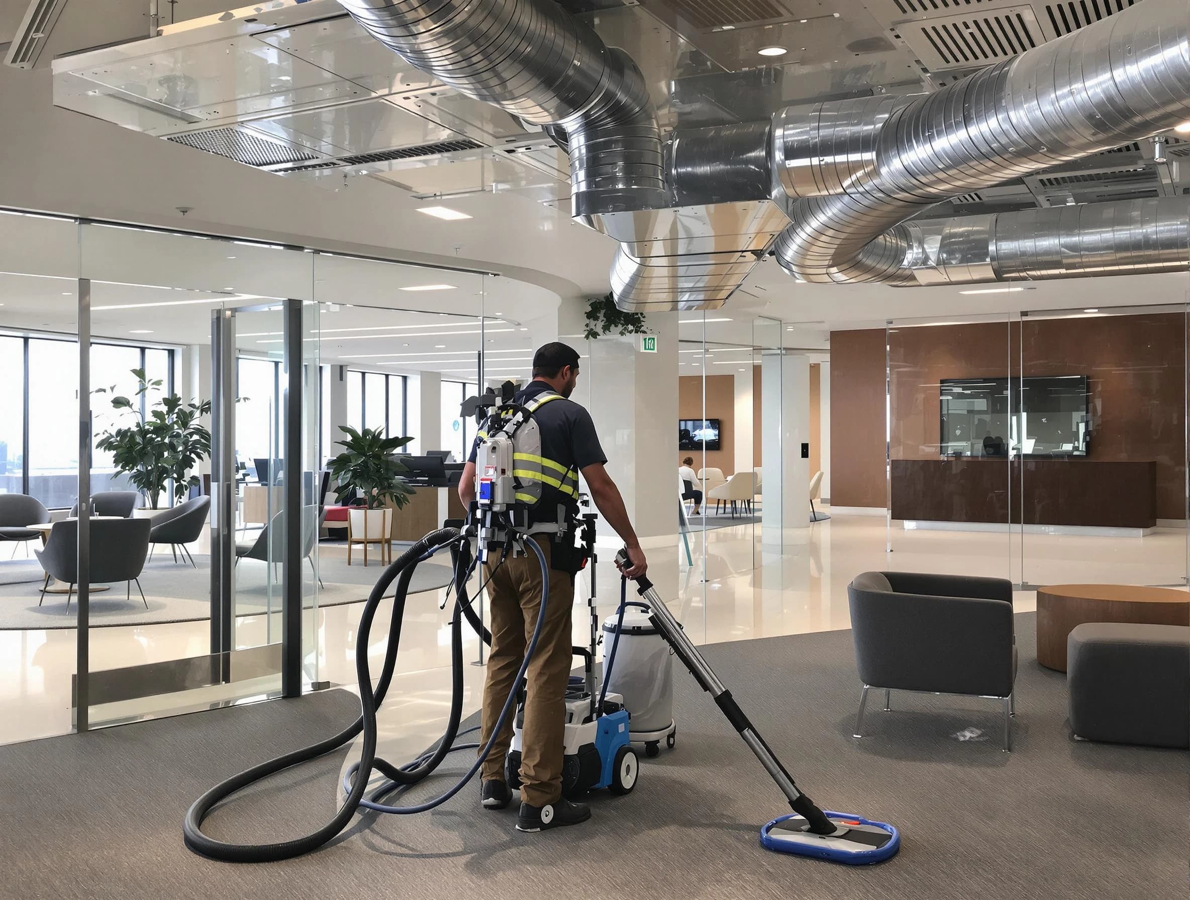 Commercial duct cleaning service by Johns Creek Air Duct Cleaning in Johns Creek