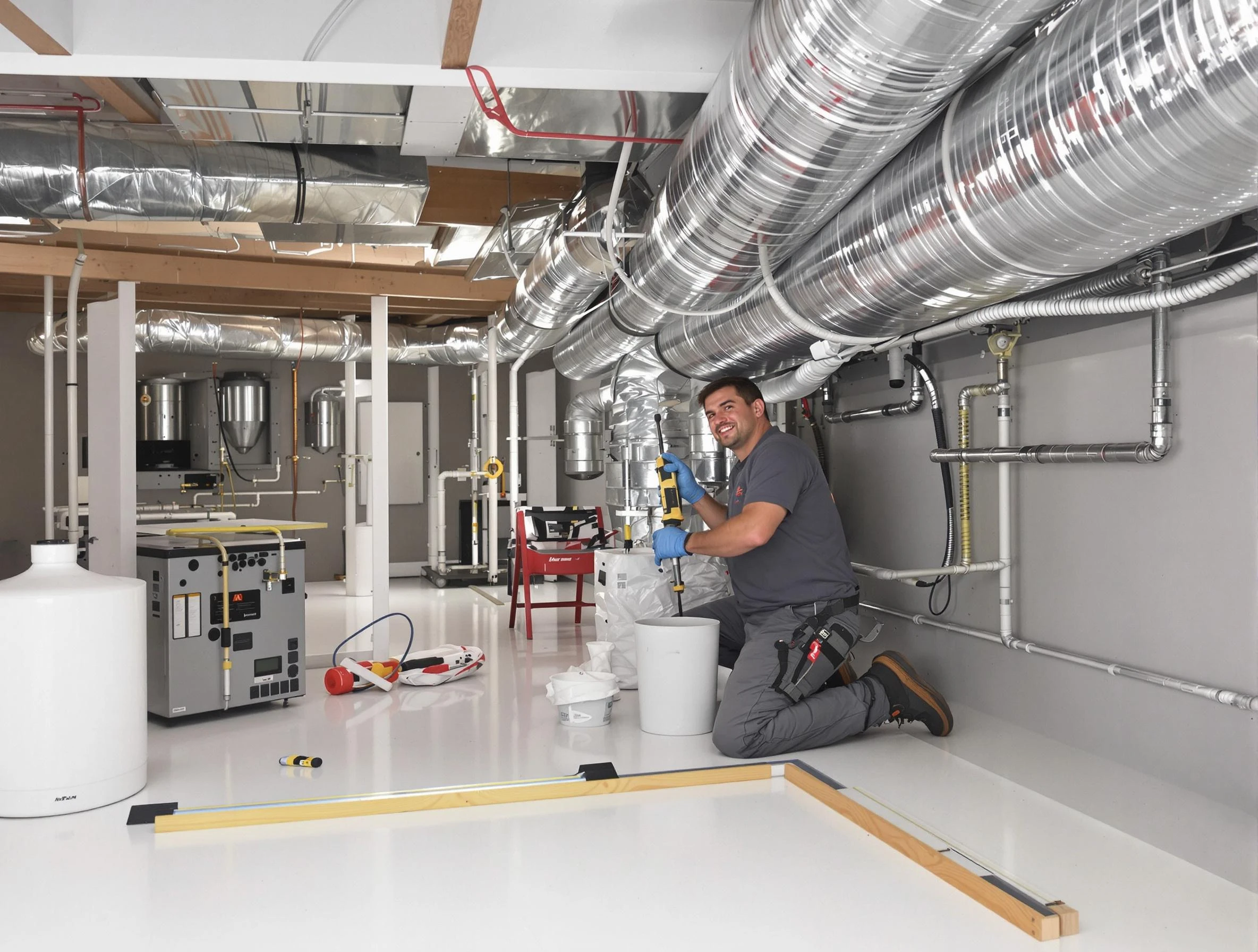 Professional duct sealing service by Johns Creek Air Duct Cleaning in Johns Creek